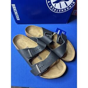 Birkenstock 40 Arizona Oiled Leather Sandals Black Model 0552111 7 Men 9 Women